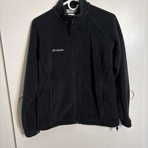 COLUMBIA Women's M Black Long Sleeve Fleece Full Zip Jacket